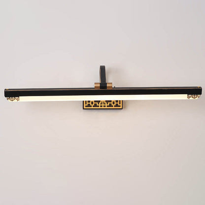 Chinese Iron Bar Rotating LED Mirror Front Wall Sconce Lamp