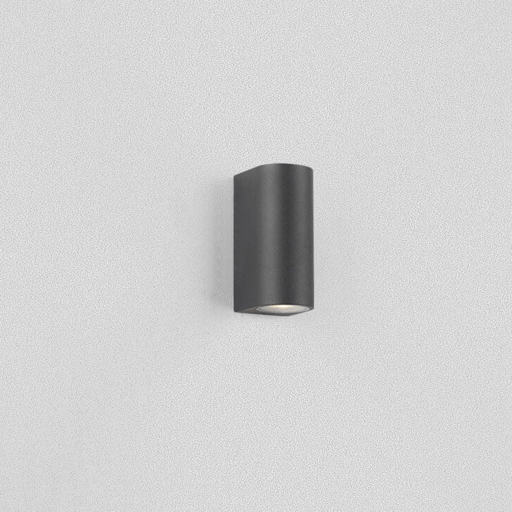 Outdoor Aluminum Glass Cylinder 2-Light Wall Sconce Lamp