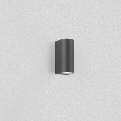 Outdoor Aluminum Glass Cylinder 2-Light Wall Sconce Lamp