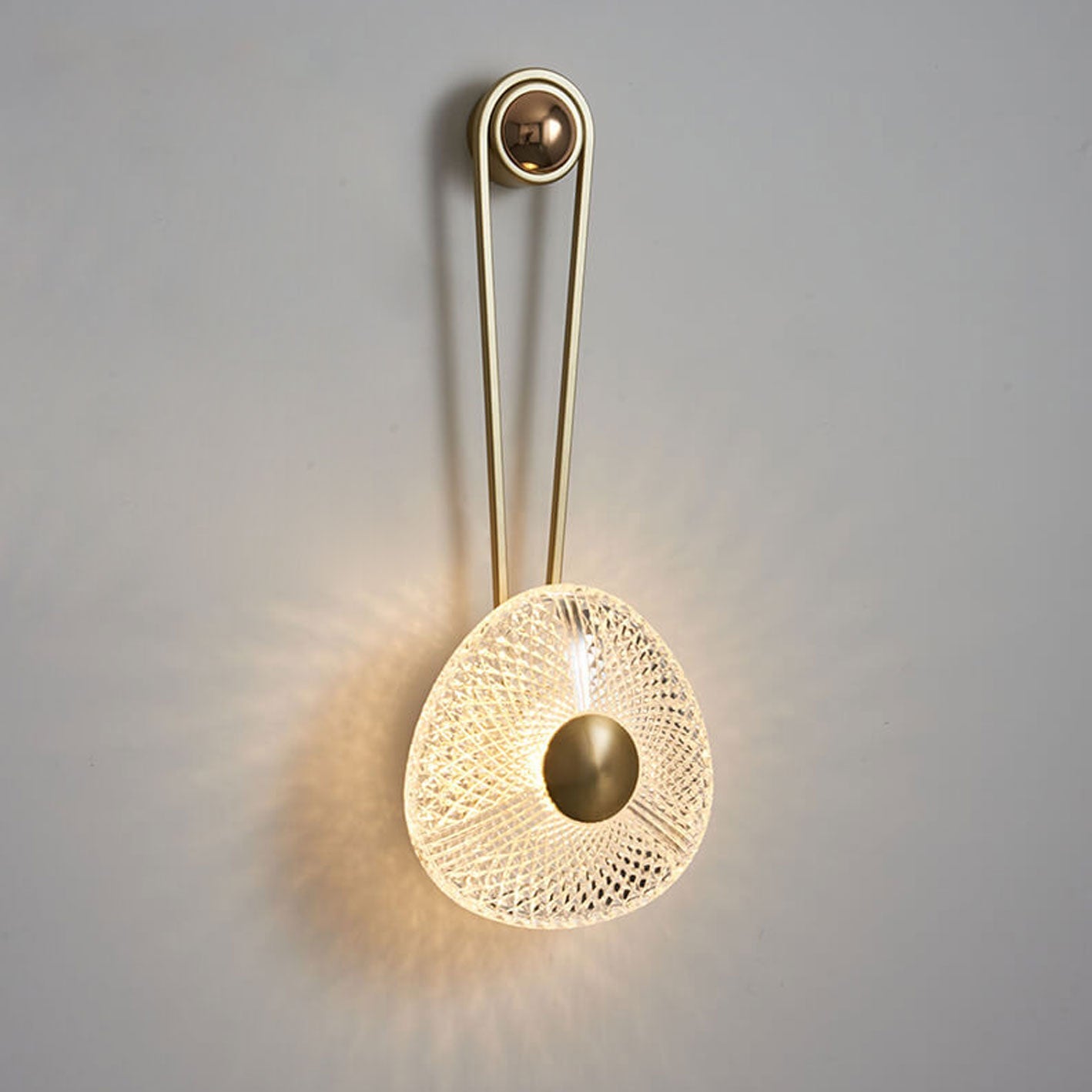 Light Wrought Iron Aluminum Round LED Wall Sconce Lamp