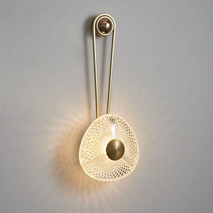 Light Wrought Iron Aluminum Round LED Wall Sconce Lamp