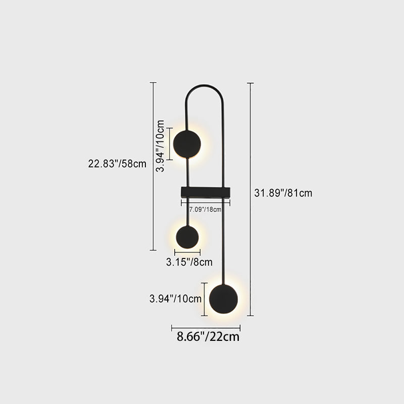 Nordic Round Geometric Metal Acrylic LED Wall Sconce Lamp