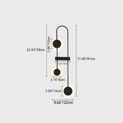 Nordic Round Geometric Metal Acrylic LED Wall Sconce Lamp
