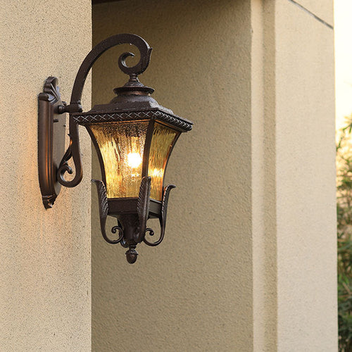 Aluminum Acrylic Shade 1-Light Waterproof Wall Sconce Lamp