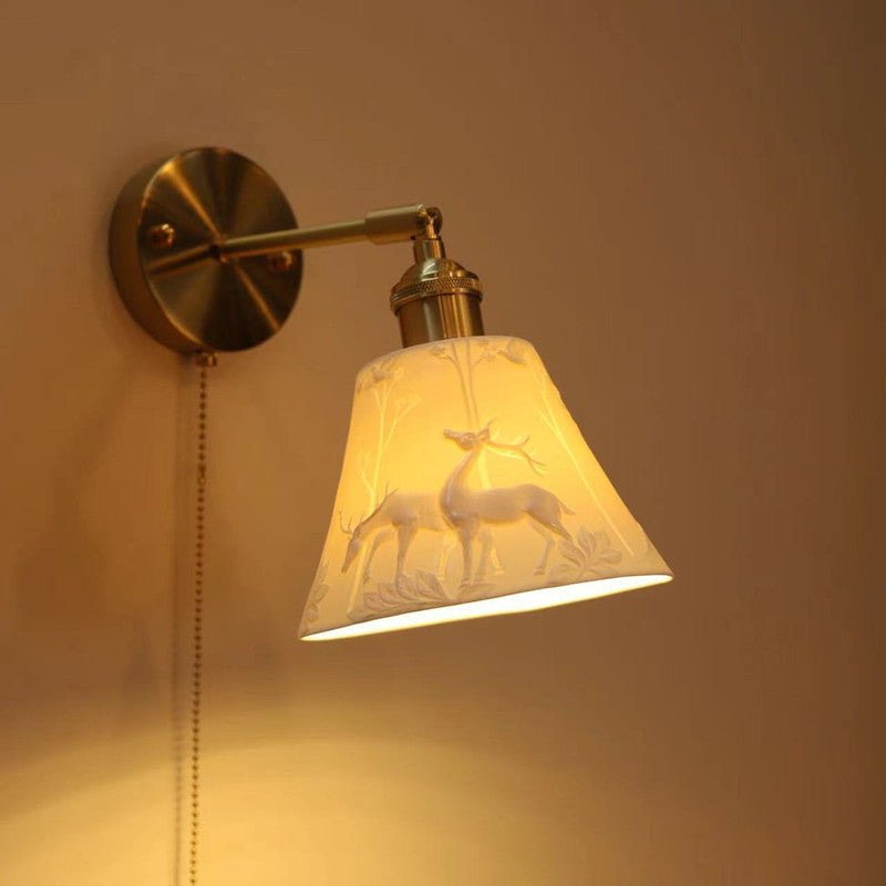 Simplicity Round 1-Light Vanity Light Wall Sconce Lamp