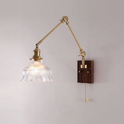 Japanese Ceramic Glass Round Shade 1-Light Wall Sconce Lamp
