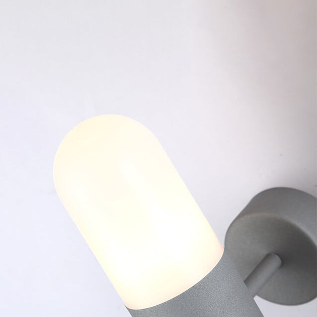 Round Column Aluminum Acrylic 1-Light Wall Sconce Lamp