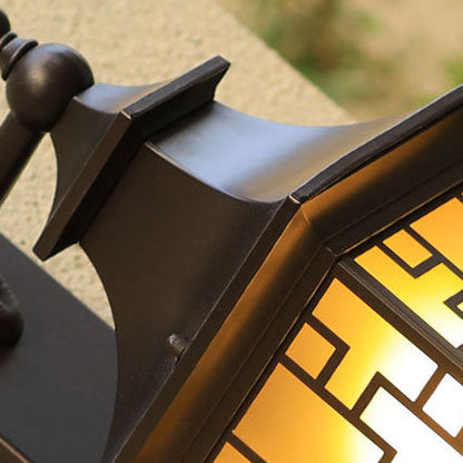 Chinese Cage Waterproof 1-Light Outdoor Wall Sconce Lamp