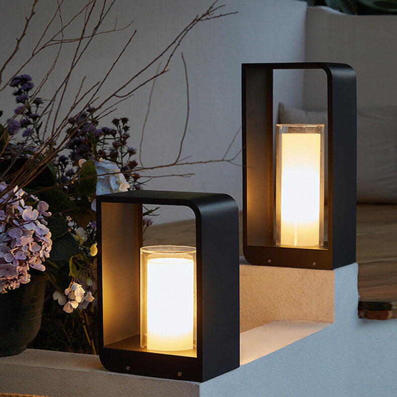 Modern Square Stainless LED Outdoor Lawn Landscape Light