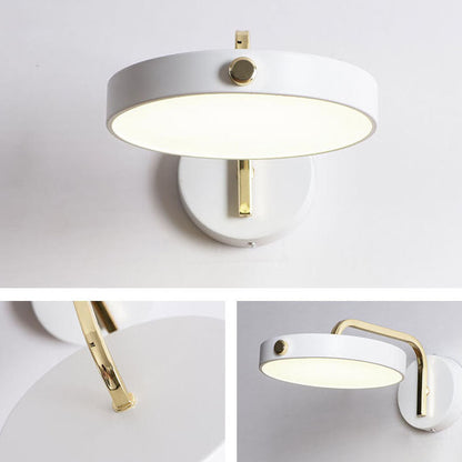 Macaron Color Round Head Iron Acrylic LED Wall Sconce Lamp