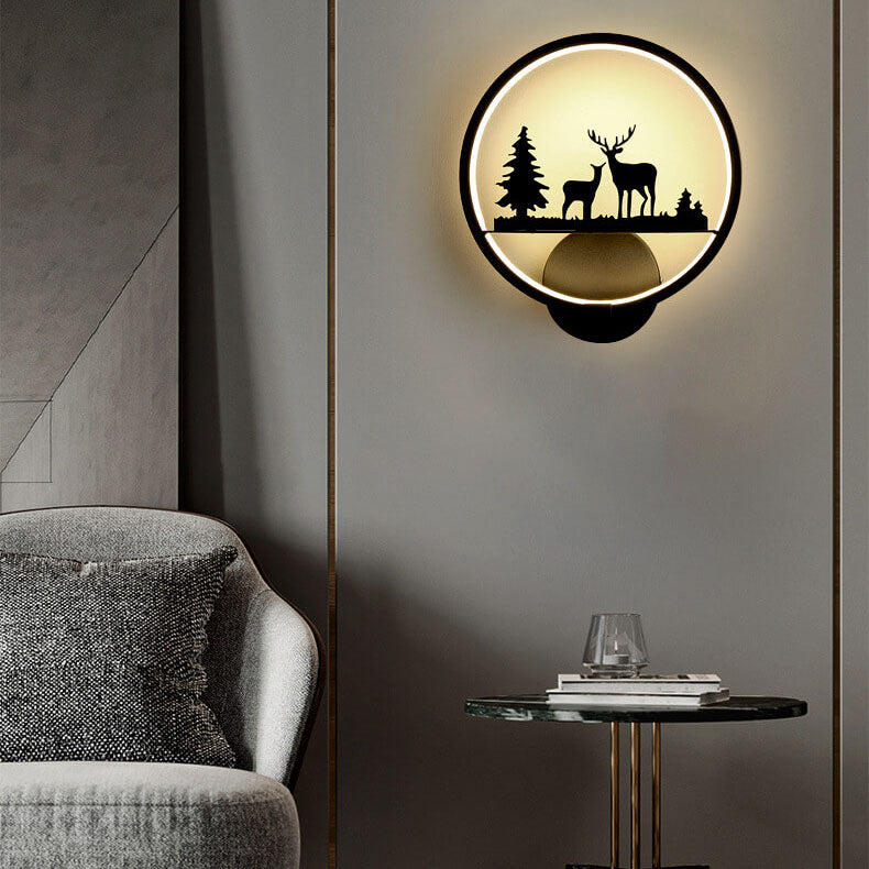 European-style Round Silicone Acrylic LED Wall Sconce Lamp