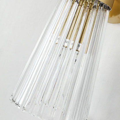 Ribbed Up And Down Luminous 2-Light Wall Sconce Lamp