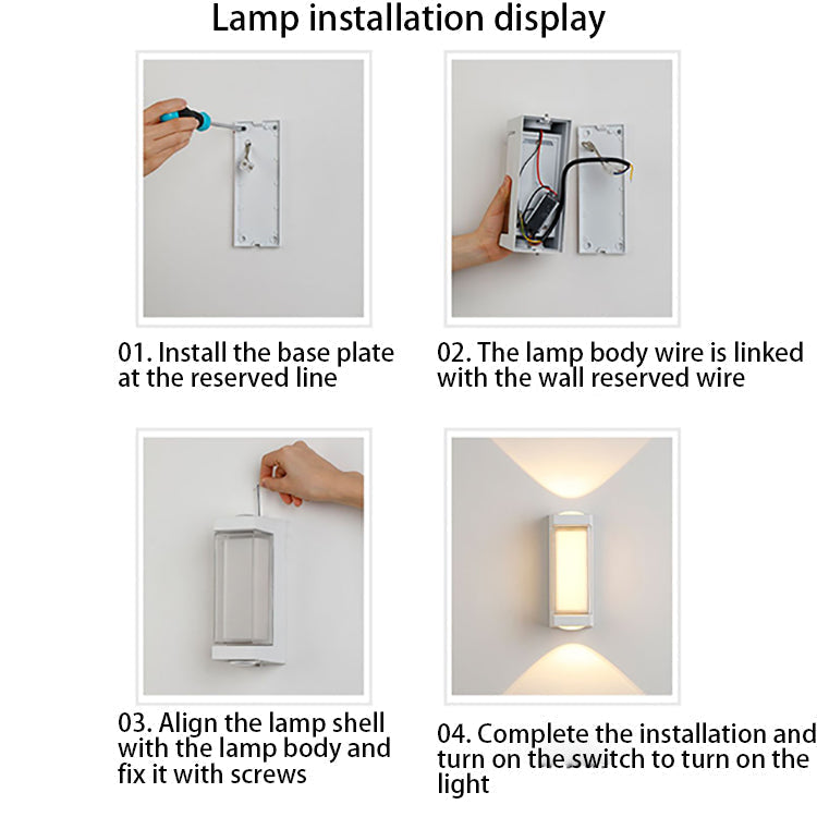 Simplicity Down Luminous LED Waterproof Wall Sconce Lamp