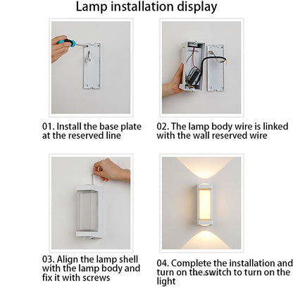 Simplicity Down Luminous LED Waterproof Wall Sconce Lamp
