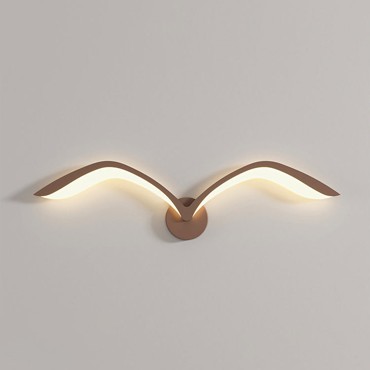Minimalist Iron Acrylic Gull Arch LED Wall Sconce Lamp