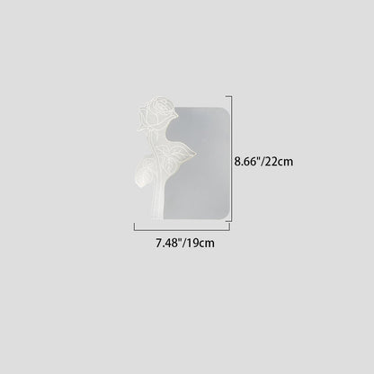 Art Deco Acrylic Rose Flower Shade LED Wall Sconce Lamp