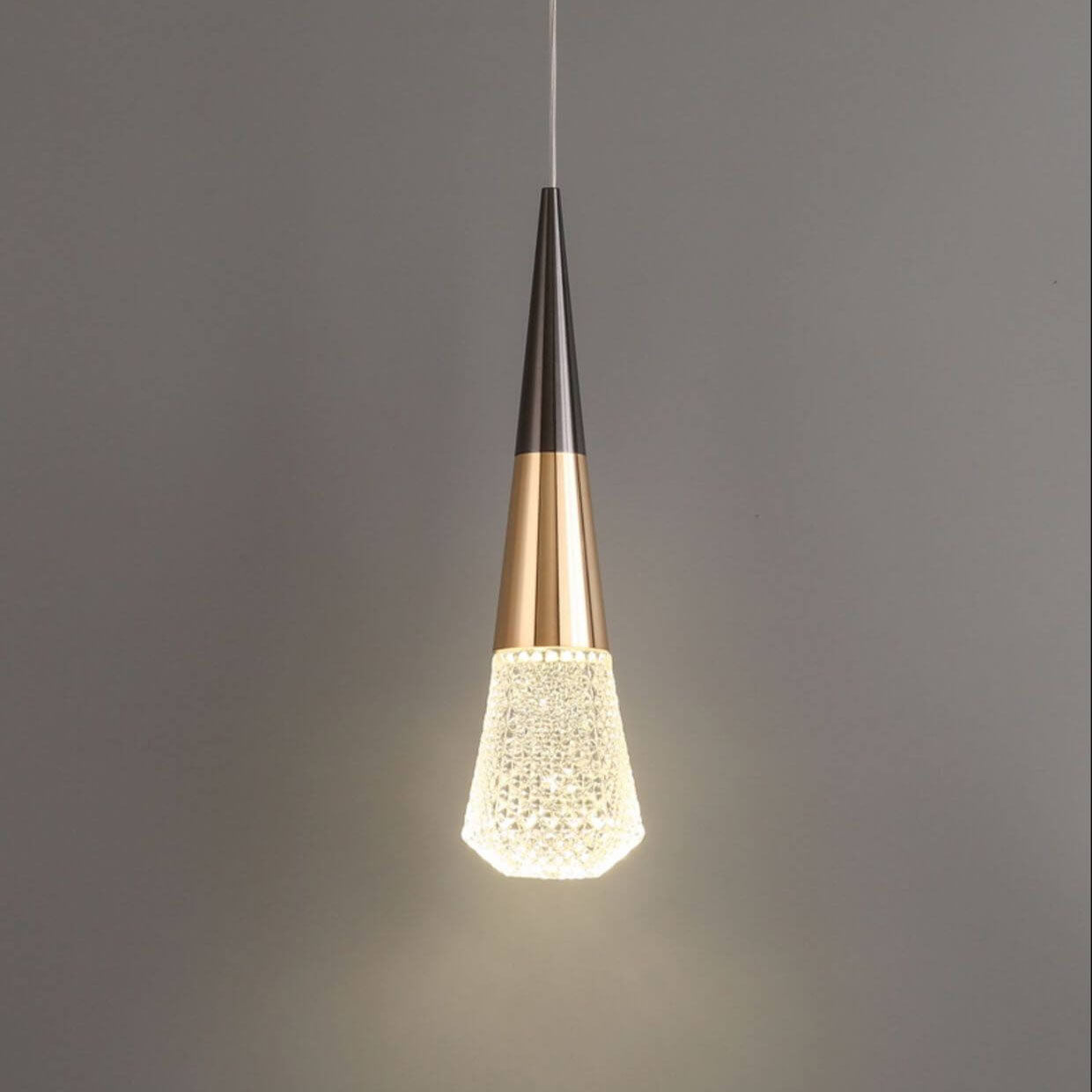 Light Aluminum Crystal Diamond Shape LED Wall Sconce Lamp