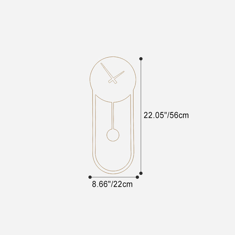 Scandinavian Clock Shape Iron Acrylic LED Wall Sconce Lamp