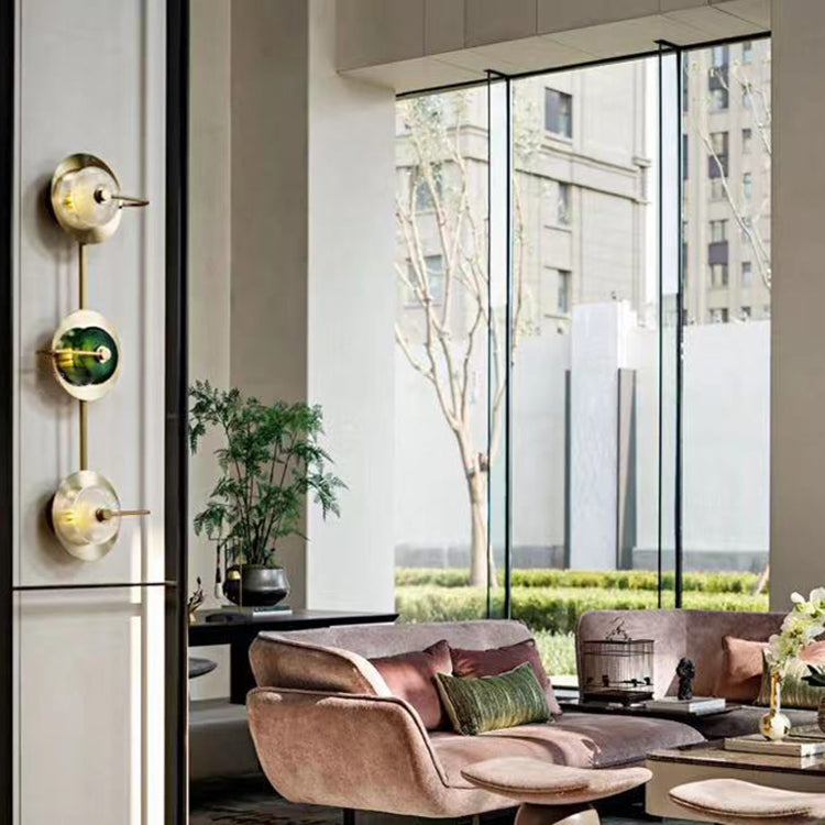 Contemporary Nordic Round Iron Glass LED Wall Sconce Lamp