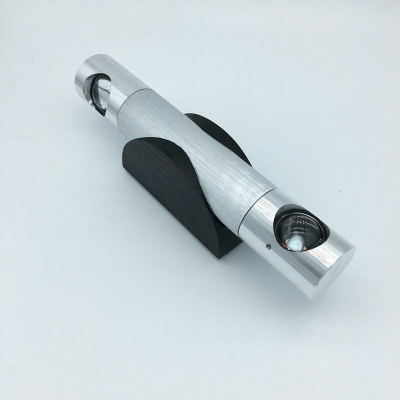 Acrylic Aluminum Cylinder Rotating LED Wall Sconce Lamp