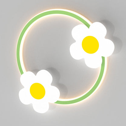Minimalist Iron Sunflower Acrylic LED Wall Sconce Lamp