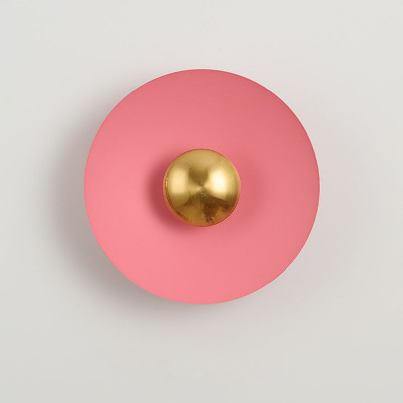 Macaron Flying Saucer Hardware LED Wall Sconce Lamp