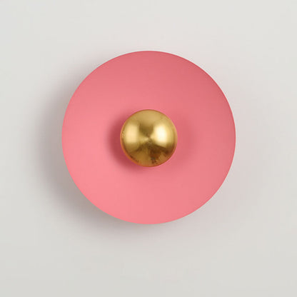 Macaron Flying Saucer Hardware LED Wall Sconce Lamp