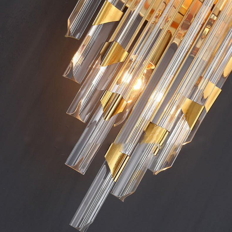 Luxury Stripe Hardware Crystal 2/4 Light Wall Sconce Lamp