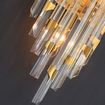 Luxury Stripe Hardware Crystal 2/4 Light Wall Sconce Lamp