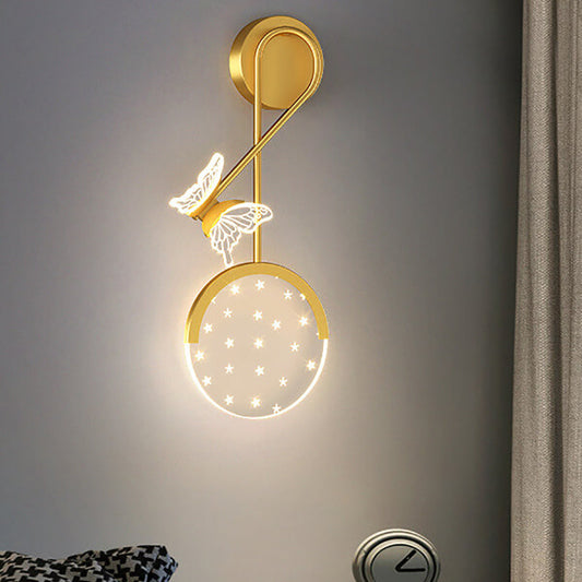 Creative Acrylic Butterfly Star Design LED Wall Sconce Lamp