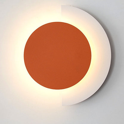 Solid Color Wrought Iron Acrylic LED Wall Sconce Lamp