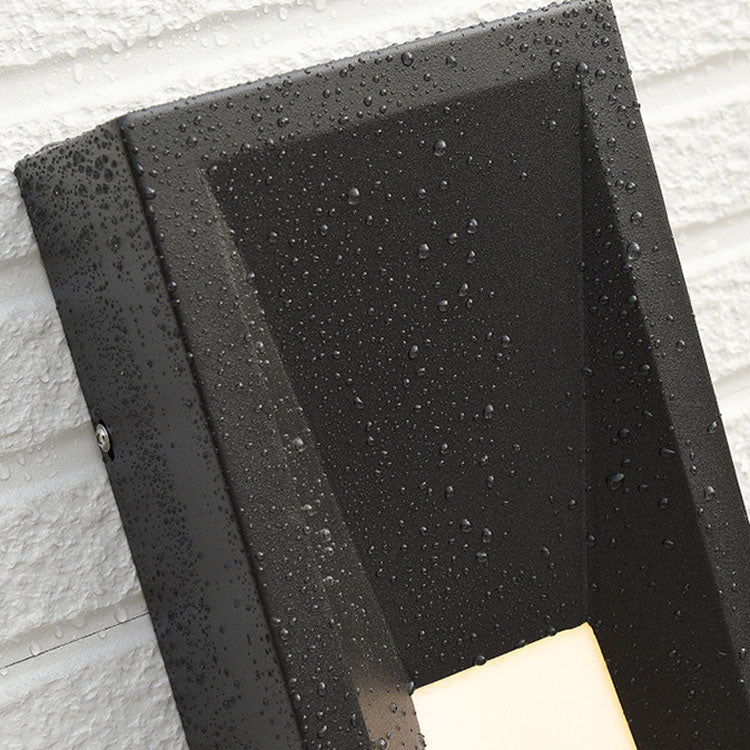 Waterproof Steel Cuboid Acrylic Shade LED Wall Sconce Lamp