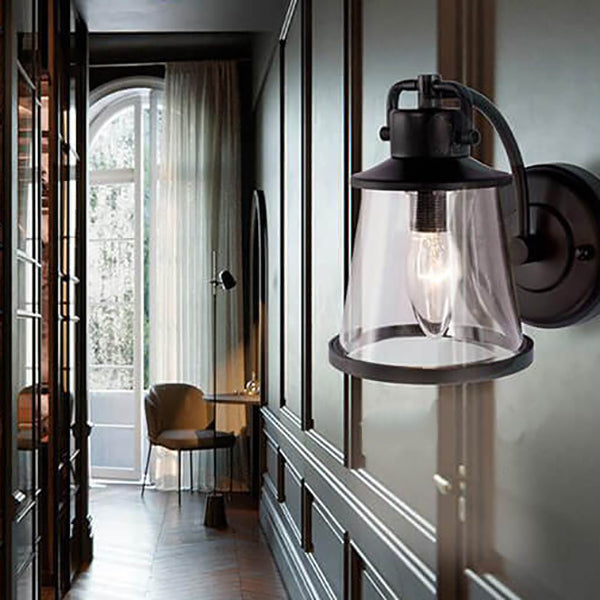 Iron Art Nostalgic Waterproof 1-Light Wall Sconce Lamp
