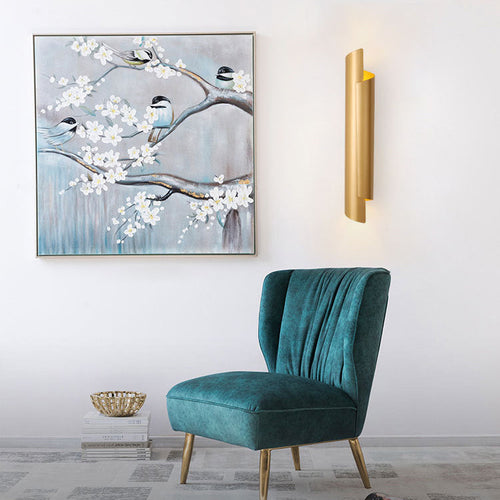 Irregular Cylinder Metal 2-Light Wall Sconce Lamp