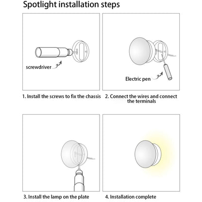 Spherical Electroplated Aluminum LED Wall Sconce Lamp