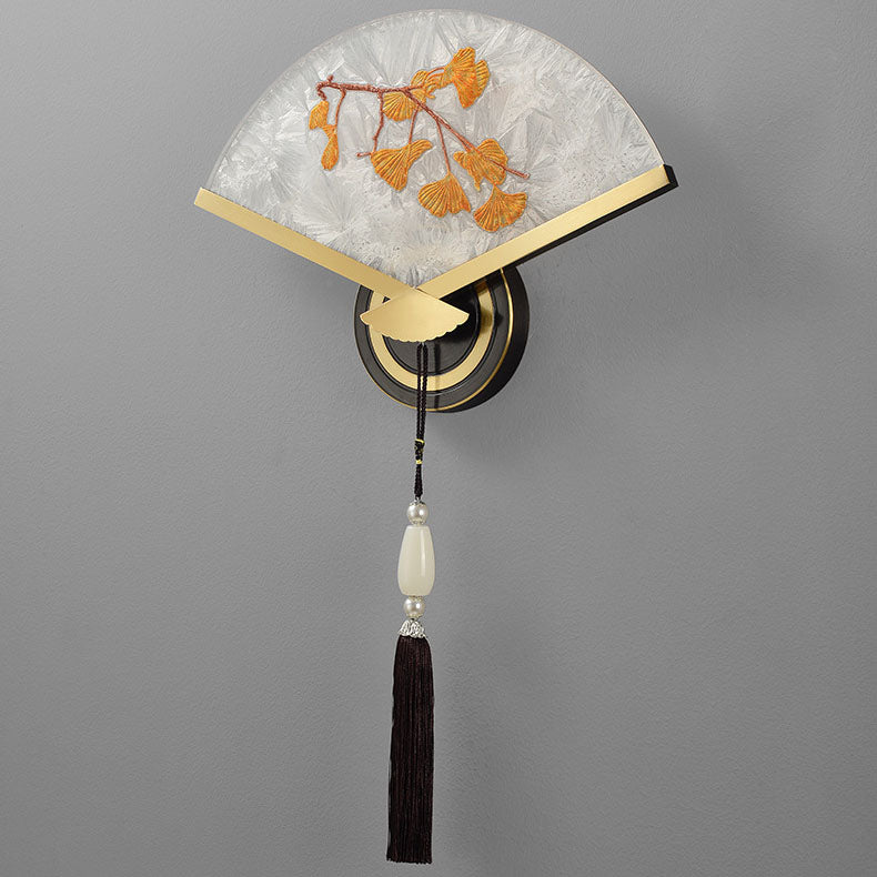 Chinese Copper Magnesium Acrylic LED Wall Sconce Lamp