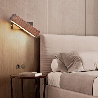 Scandinavian Solid Wood Iron LED Wall Sconce Lamp