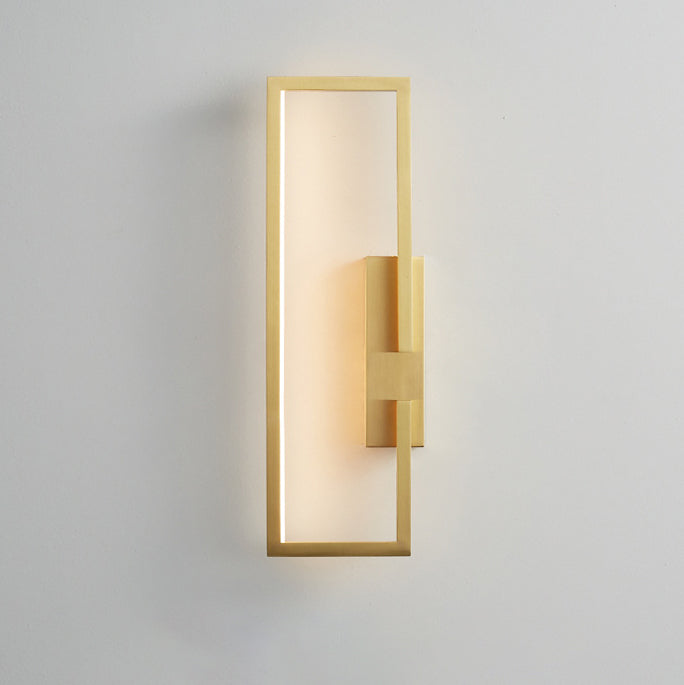 Mid-century Rectangular Geometric LED Wall Sconce Lamp