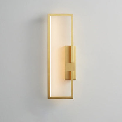 Mid-century Rectangular Geometric LED Wall Sconce Lamp