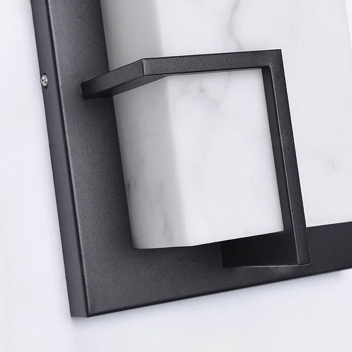 Rectangular Stainless Steel Resin LED Wall Sconce Lamp