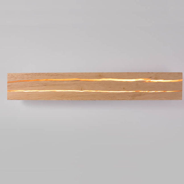 Creative Crackle Wood Rectangular LED Wall Sconce Lamp