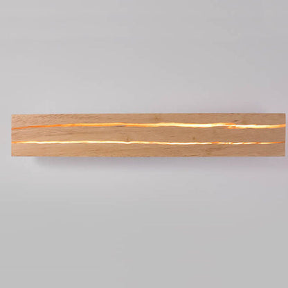 Creative Crackle Wood Rectangular LED Wall Sconce Lamp
