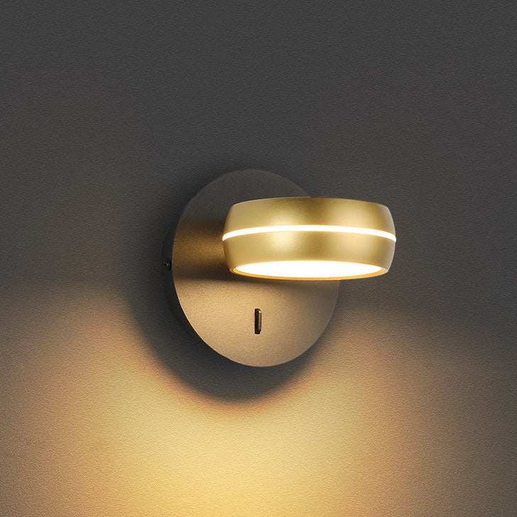 Round Rectangle Aluminum Iron PS LED Wall Sconce Lamp