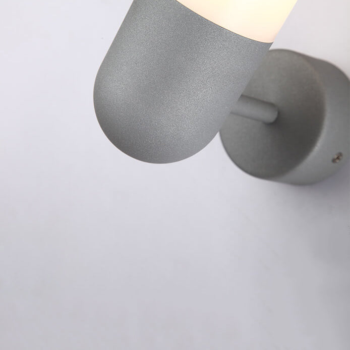 Round Column Aluminum Acrylic 1-Light Wall Sconce Lamp