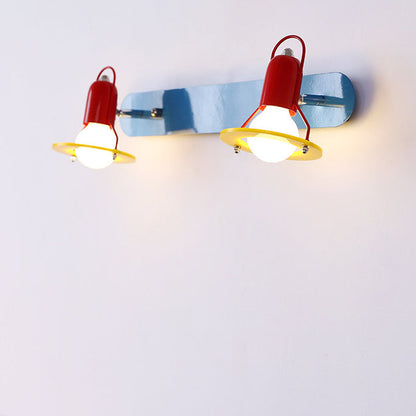 Childlike Iron 2-Light Mirror Front Wall Sconce Lamp