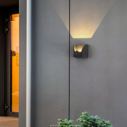 Outdoor Square Up and Down Glow LED Wall Sconce Lamp