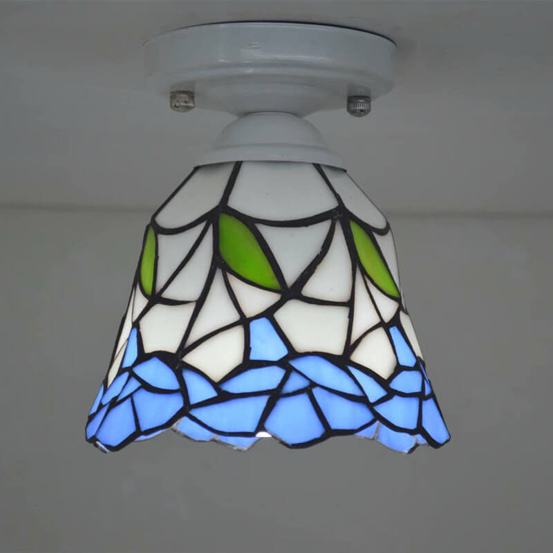 Traditional European Tiffany 1-Light Wall Sconce Lamp