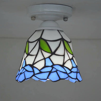 Traditional European Tiffany 1-Light Wall Sconce Lamp