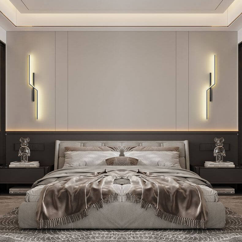 Geometry Lines Aluminum Iron Silicone LED Wall Sconce Lamp