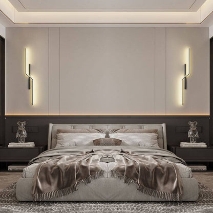Geometry Lines Aluminum Iron Silicone LED Wall Sconce Lamp